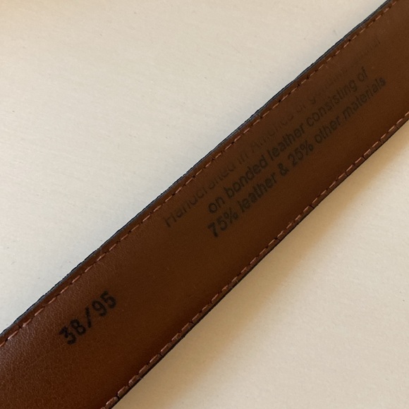 Men’s Black bonded leather belt in very good condition size 38 - Picture 3 of 3